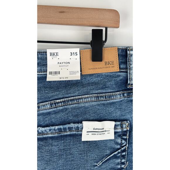 BKE Womens Payton Bootcut Stretch Jeans Mid Rise Size 31 x 30 Short New Denim - Picture 8 of 10